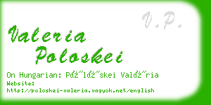 valeria poloskei business card